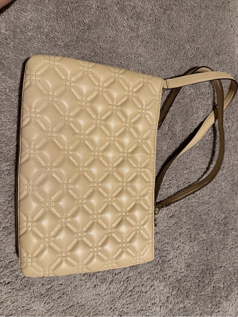 kate spade Quilted Cream Shoulder Bag